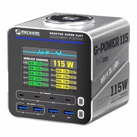 Зарядний пристрій Mechanic G-Power 115 (4 PD USB-C + 4 QC USB-A) 115W