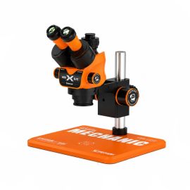 Мікроскоп тринокулярний Mechanic 6558-Elite-B11 (6.5X-58X) з підсвіткою LS5 Orange