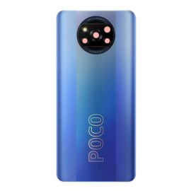 Задня частина корпусу Xiaomi Poco X3 / Poco X3 Pro Frost Blue (з склом камери) Original (PRC)