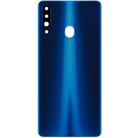 Задня частина корпусу Samsung Galaxy A20S SM-A207 Blue (з склом камери) Original (PRC)