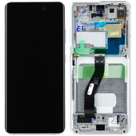 Дисплей Samsung Galaxy S21 Ultra SM-G998 OR 100% (Service Pack) with frame Silver