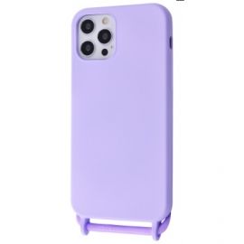 Чохол (Lanyard Case) для iPhone 12 Mini зі шнурком Light Purple