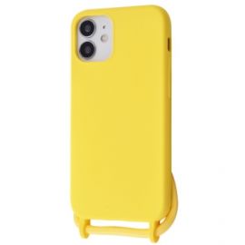 Чохол (Lanyard Case) для iPhone 12 Mini зі шнурком Yellow