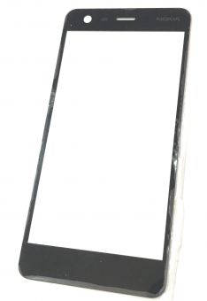 Скло дисплея Nokia 2 Black (для переклеювання)