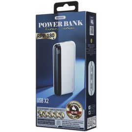 Акумулятор портативний (PowerBank) REMAX Pure Series RPP-180 (20000mAh) White