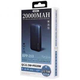 Акумулятор портативний (PowerBank) REMAX Tinyl Series RPP-213 (20000mAh) Blue