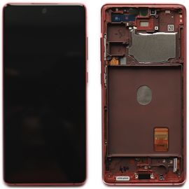 Дисплей Samsung Galaxy S20 FE SM-G780 / G781 OR 100% (Service Pack) with frame Red