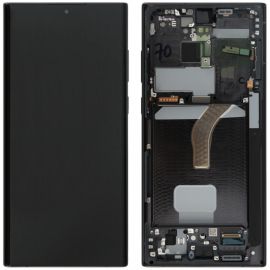 Дисплей Samsung Galaxy S22 Ultra 5G SM-S908 OR 100% (Service Pack) with frame Black