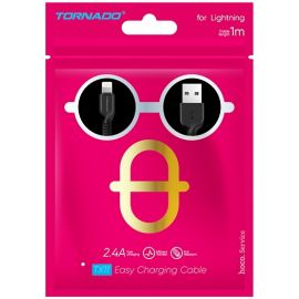 Кабель USB Lightning TORNADO TX11 (1m / 2.4A) Black