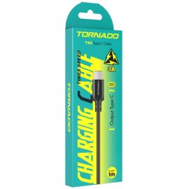 Кабель USB Type-C TORNADO TX4 Nylon (1m / 3A) Black
