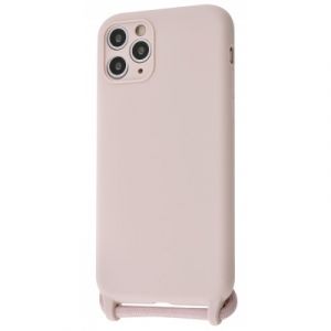 Чохол (Lanyard Case) для iPhone 11 зі шнурком Pink Sand