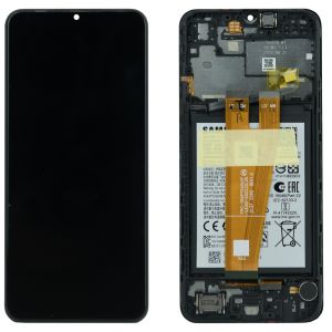Дисплей Samsung Galaxy A04 SM-A045 OR with frame Black OR (з АКБ) (Знятий з телефону)