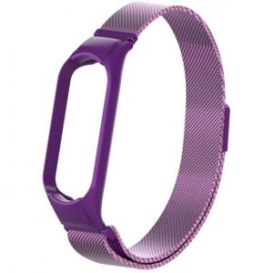 Металевий ремінець Milanes Loop для Xiaomi Mi Band 5 / Mi Band 6 Purple