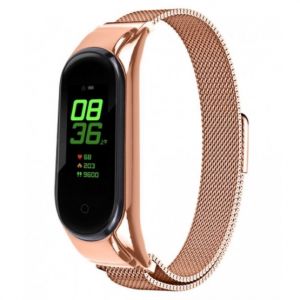 Металевий ремінець Milanes Loop для Xiaomi Mi Band 5 / Mi Band 6 Rose