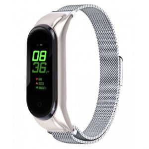Металевий ремінець Milanes Loop для Xiaomi Mi Band 5 / Mi Band 6 Silver