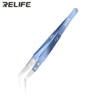 Пінцет Relife RT-15E, вигнутий, антистатичний з керамічними наконечниками