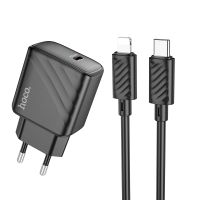 Зарядний пристрій з кабелем HOCO CS22A Value single port PD30W charger set (C to iP) Black
