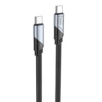 Кабель USB Type-C HOCO U119 5A, 1.2m, nylon, aluminum connectors, Black