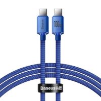Кабель USB Type-C на Type-C Baseus Crystal Shine Series Fast Type-C to Type-C 100W 1.2m Blue