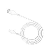 Кабель Micro USB HOCO X37 USB to Micro 2.4A, 1m, PVC, PVC connectors, White