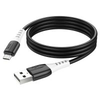 Кабель Micro USB HOCO X82 USB to Micro 2.4A, 1m, silicone, silicone connectors, Black