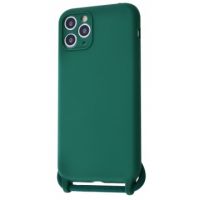 Чохол (Lanyard Case) для iPhone 11 Pro зі шнурком Forest Green