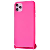 Чохол (Lanyard Case) для iPhone 11 Pro Max зі шнурком Bright Pink