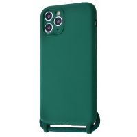 Чохол (Lanyard Case) для iPhone 11 Pro Max зі шнурком Forest Green