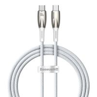 Кабель USB Type-C на Type-C Baseus Glimmer Series Fast Type-C to Type-C 100W 1m White