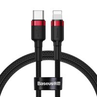 Кабель USB Type-C на Lightning Baseus Cafule Cable PD 20W 1m Red+Black