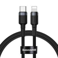 Кабель USB Type-C на Lightning Baseus Cafule Cable PD 20W 1m Gray+Black