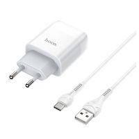 Зарядний пристрій з кабелем HOCO C72A Glorious single port charger set (Type-C) 10.5W White