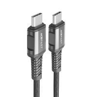 Кабель USB Type-C на Type-C ACEFAST C1-09 USB-C to USB-C aluminum alloy audio/video transmission full-featured data cable Black