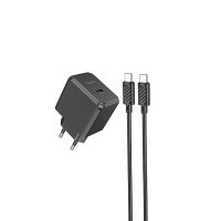 Зарядний пристрій з кабелем HOCO CS13A Ocean single port PD20W charger set (Type-C to Type-C) Black