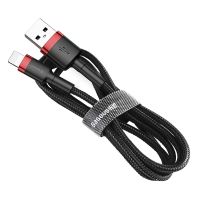 Кабель USB Lightning Baseus Cafule Cable USB For Lightning 2.4A 0.5m Red+Black