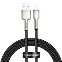 Кабель USB Lightning Baseus Cafule Series Metal Data Cable 2.4A 2m Black