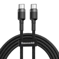 Кабель USB Type-C на Type-C Baseus Cafule Series Metal Data Cable Type-C to Type-C 100W 2m Black