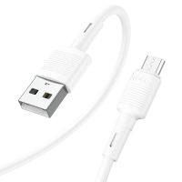 Кабель Micro USB HOCO X83 USB to Micro 2.4A, 1m, PVC, PVC connectors, Black