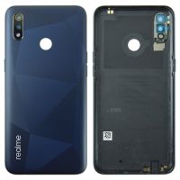 Задня частина корпусу Oppo Realme 3 (RMX1825 / RMX1821) Black (з склом камери)