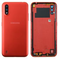 Задня частина корпусу Samsung Galaxy A01 2020 SM-A015 Red (з склом камери)