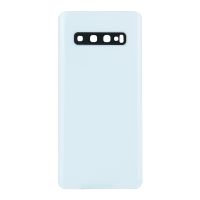 Задня частина корпусу Samsung Galaxy S10 SM-G973 White (з склом камери)