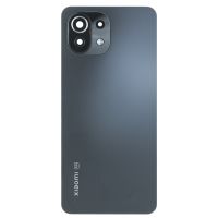 Задня частина корпусу Xiaomi Mi 11 Lite / Mi 11 Lite 5G Truffle Black (Matte Black) (з склом камери)