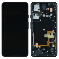 Дисплей Google Pixel 3 XL complete with frame Black Original (REF)