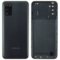 Задня частина корпусу Samsung Galaxy A03S SM-A037F Black (з склом камери)