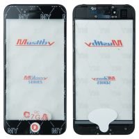 Скло дисплея Musttby для iPhone 7 (4.7") для переклеювання з рамкою та OCA Black