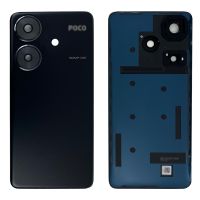 Задня частина корпусу Xiaomi Poco F6 Black (з склом камери)