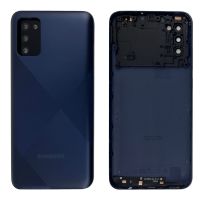 Задня частина корпусу Samsung Galaxy A02S SM-A025 Blue (з склом камери)