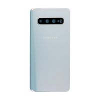 Задня частина корпусу Samsung Galaxy S10 SM-G973 White (з склом камери) Original (PRC)