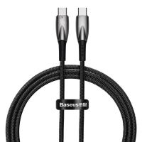 Кабель USB Type-C на Type-C Baseus Glimmer Series Fast Type-C to Type-C 100W 1m Black