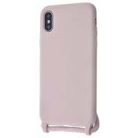 Чохол (Lanyard Case) для iPhone Xs Max зі шнурком Pink Sand